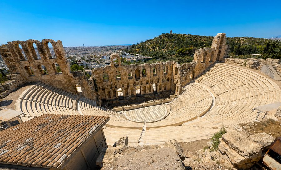 The Odeon of Herodes Atticus below the Acropolis in Athens