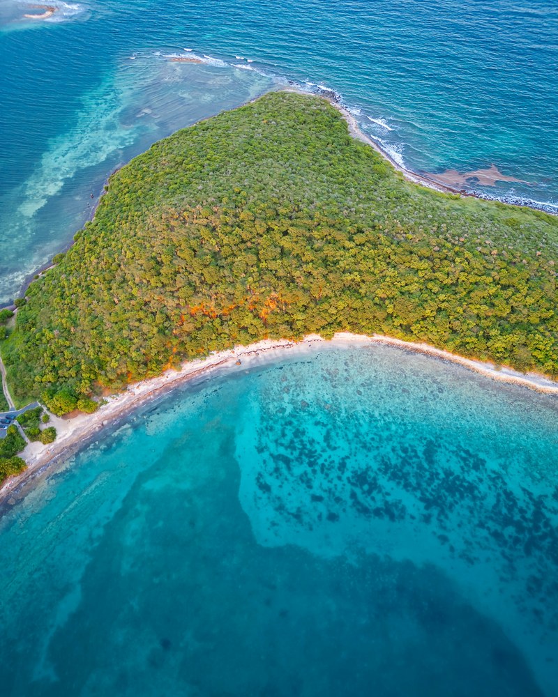 Turquoise water at sunset off Playa Punta Soldado, Culebra